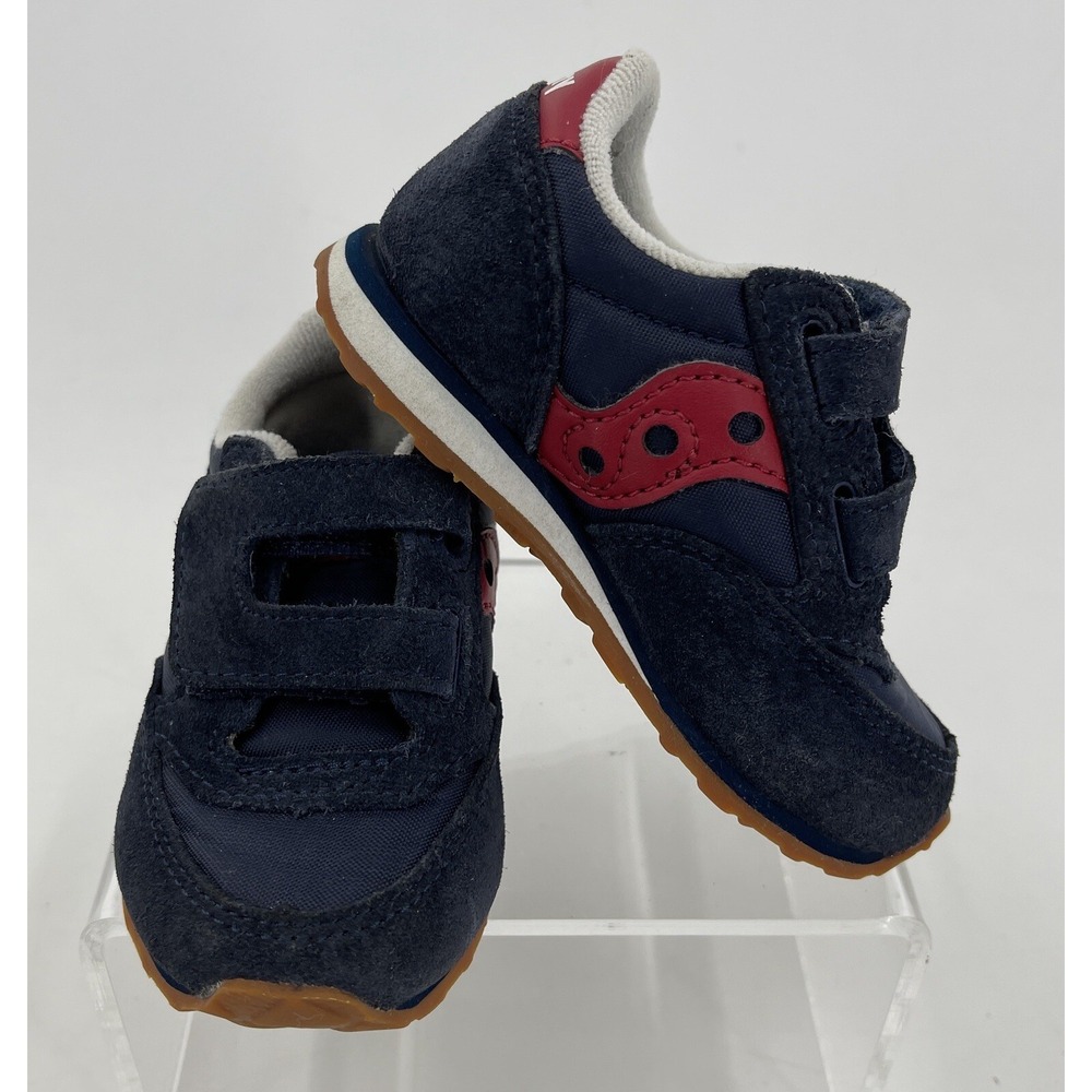 Saucony Toddler/Little Boy's Baby-Jazz-HL Sneakers Shoes Navy with Red 5M
